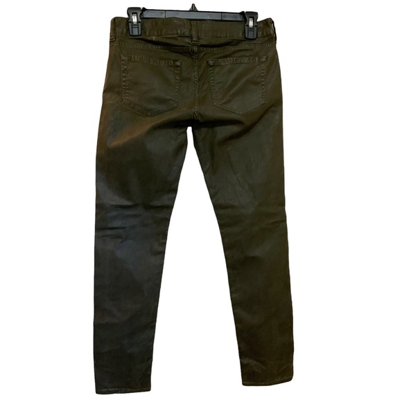 The Kooples Khaki Leather Effect Coated Jeans Ankle Length sz 28 - Picture 3 of 9